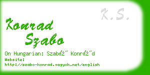 konrad szabo business card